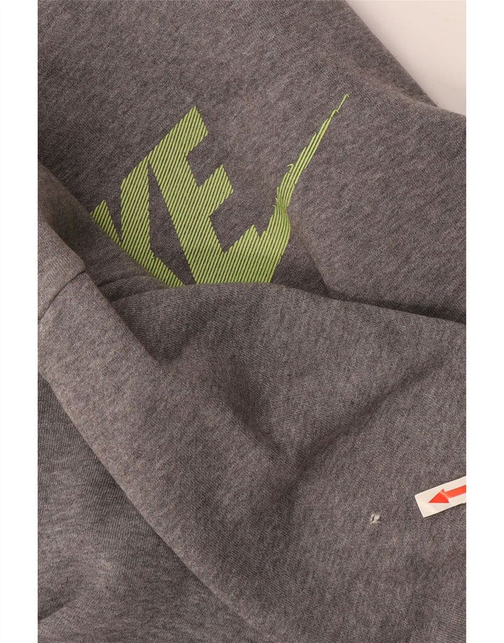 NIKE Muški džemper s grafičkim motivima, mali sivi pamuk u blokovima boja