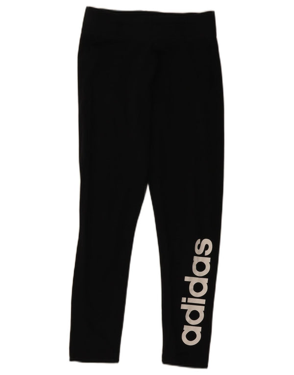Adidas ženske grafičke tajice UK 8/10 male crne pamučne