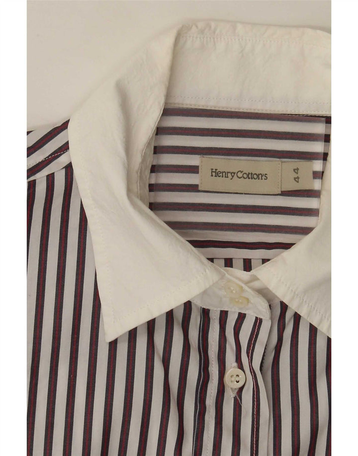Henry Cottons Ženska košulja IT 44 Medium White Pinstripe