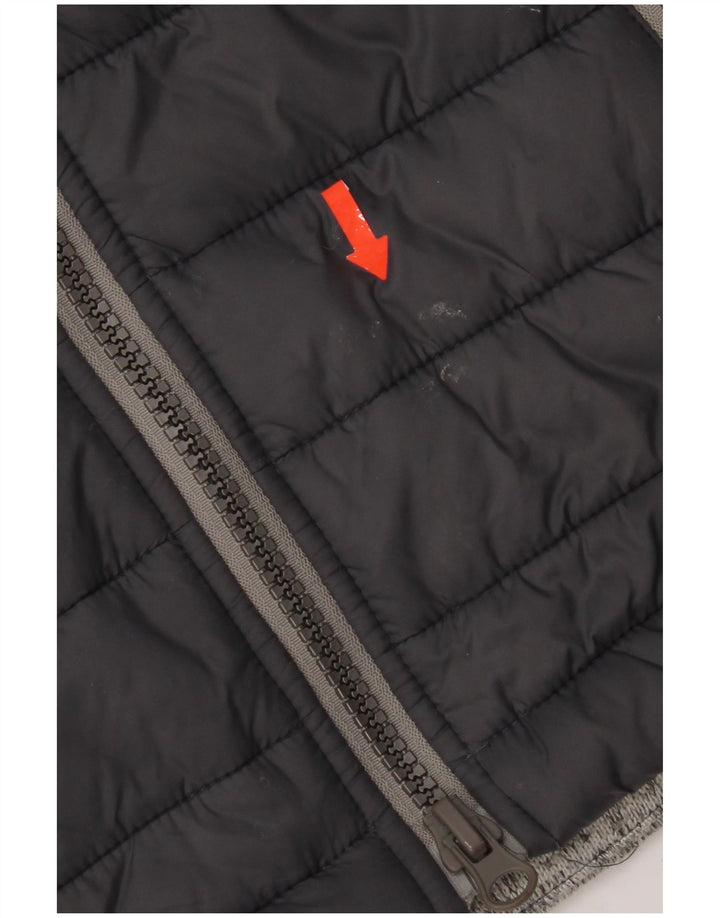 Superdry muška podstavljena jakna s kapuljačom UK 36 mali crni poliester u boji