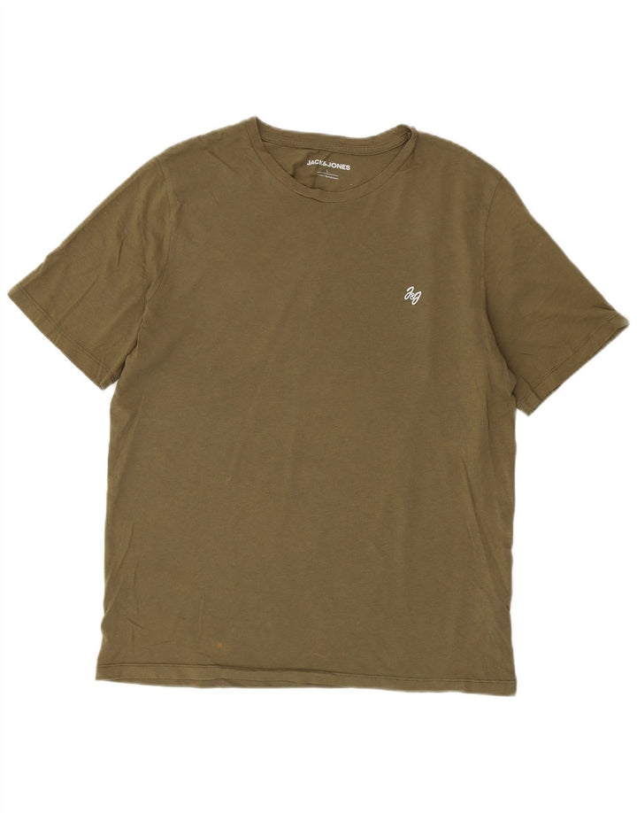 Jack & Jones muška majica kratkih rukava Veliki kaki pamuk