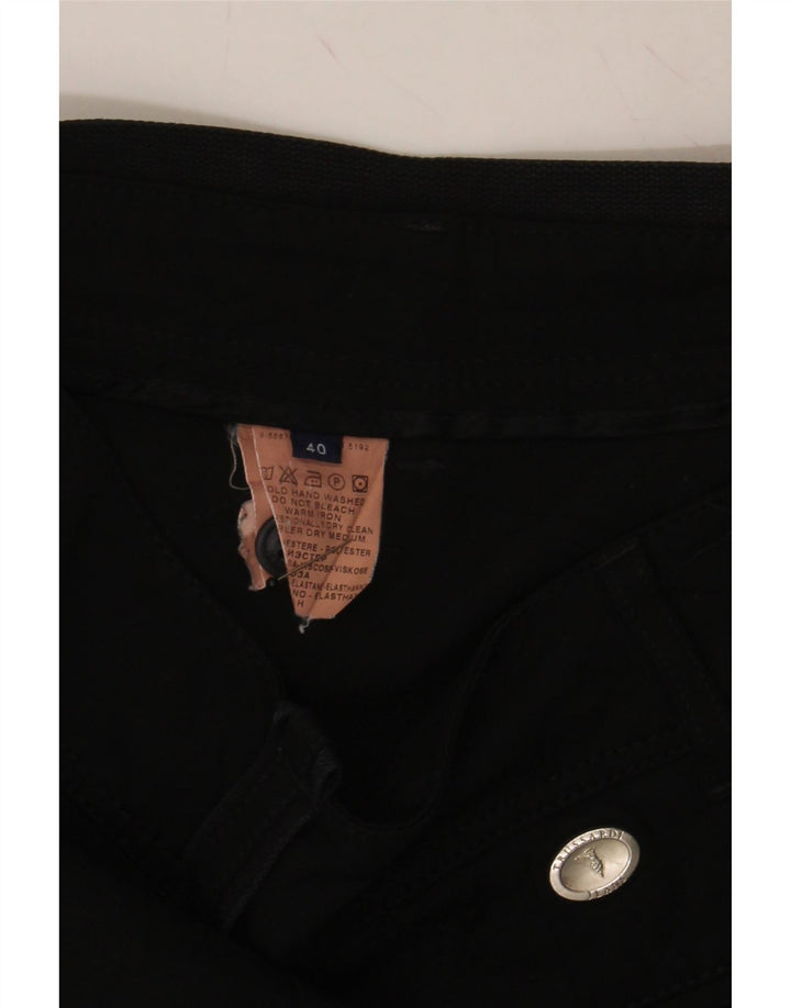 TRUSSARDI Womens Straight Casual Trousers EU 40 Medium W30  Black Vintage Trussardi and Second-Hand Trussardi from Messina Hembry 