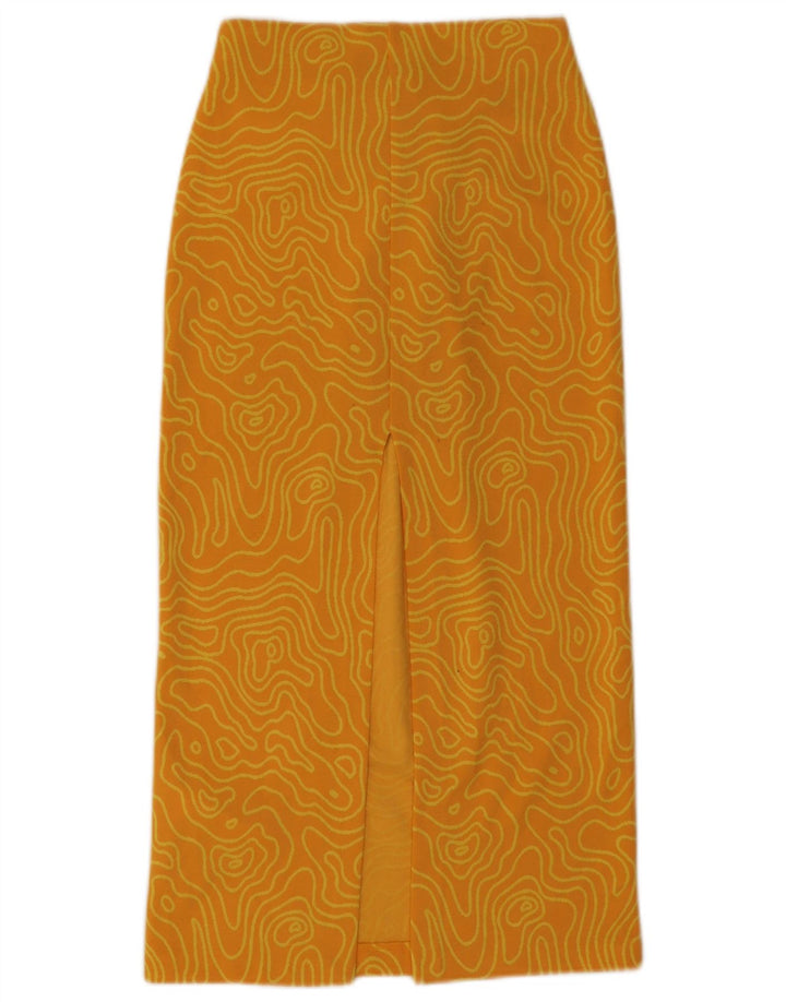 Zara ženska midi suknja XS W26 žuti geometrijski poliester