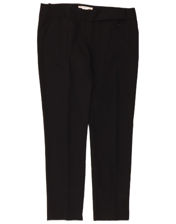Zara Womens Slim Chino Trousers EU 42 Large W32 L30 Black Polyester