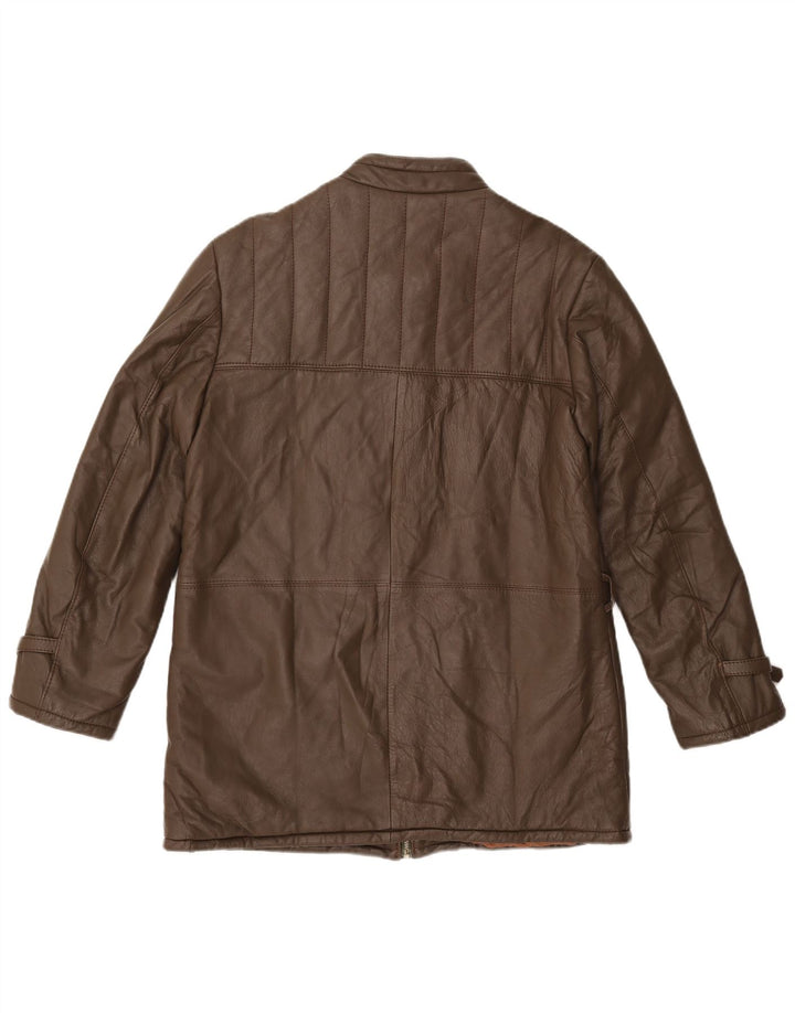 VINTAGE muška kožna jakna UK 38 Srednje smeđa koža