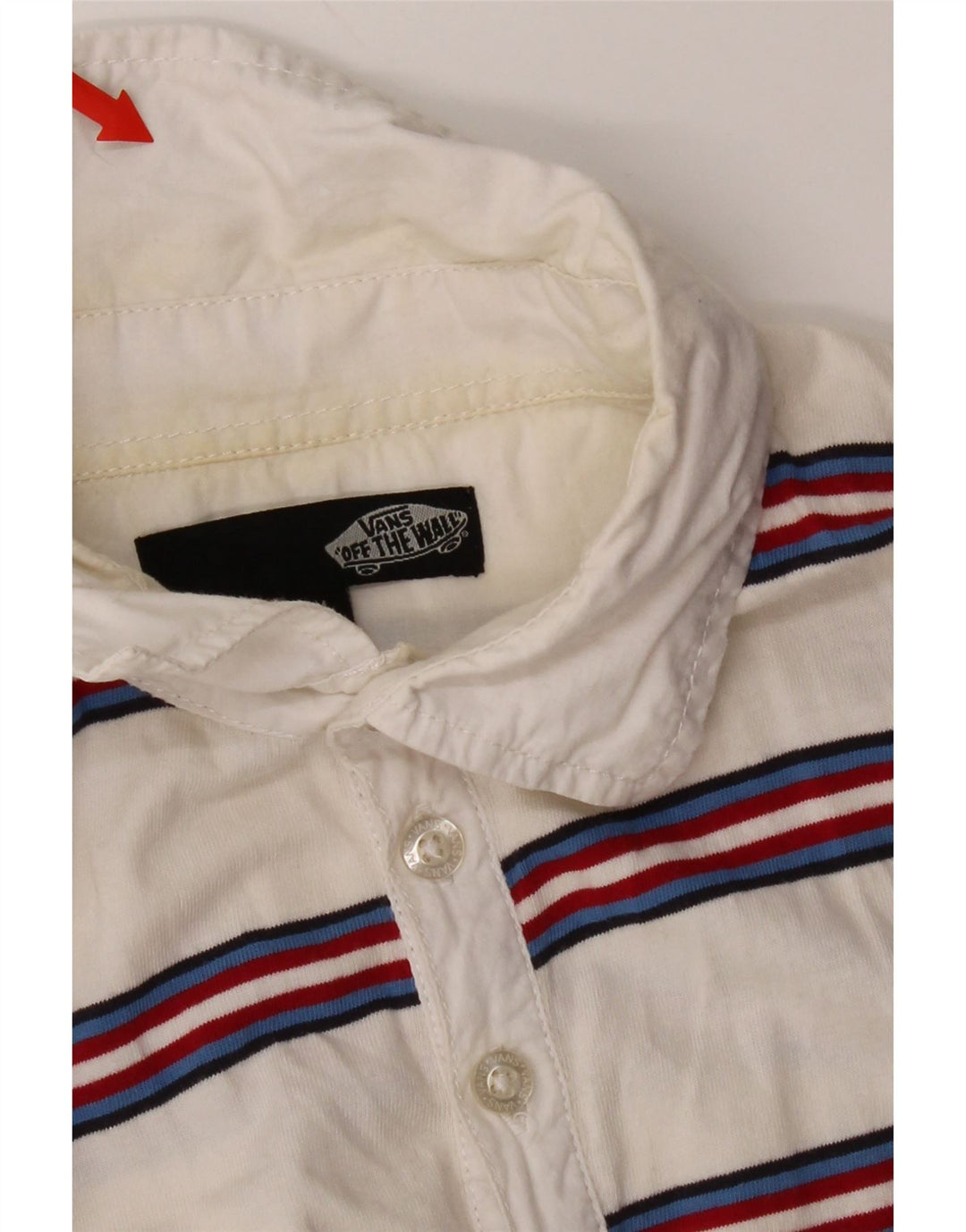 Vans muška polo majica srednje bijele pruge, pamuk