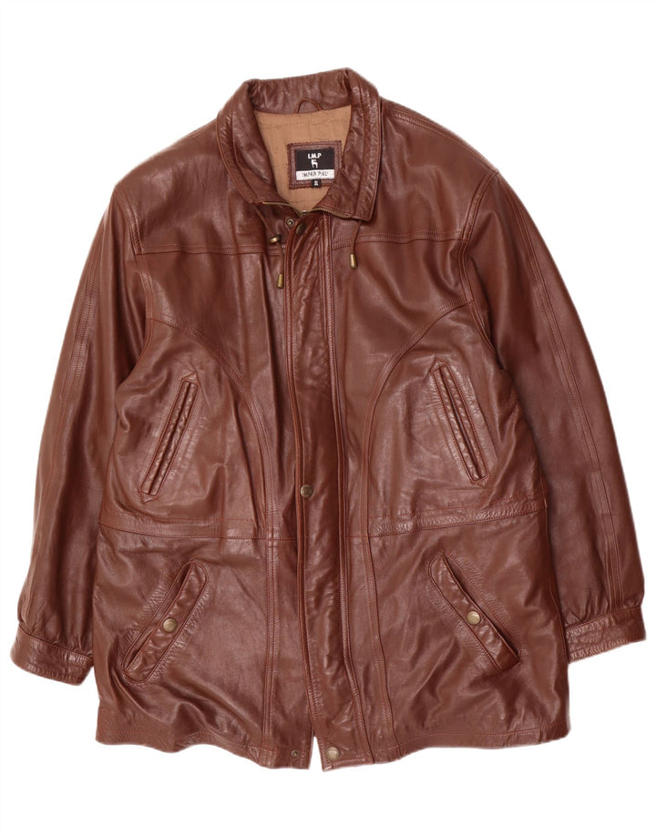Vintage muška kožna jakna UK 42 XL smeđa koža