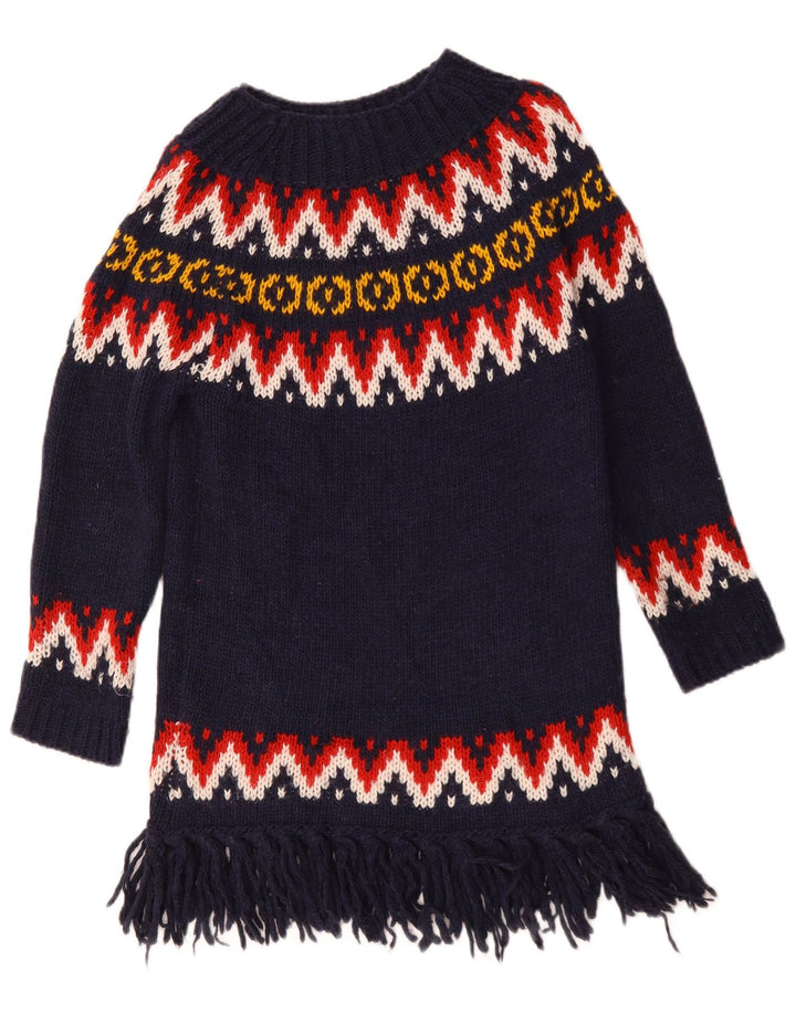 Benetton ženski džemper s brodskim izrezom UK 10 Mali tamnoplavi akril