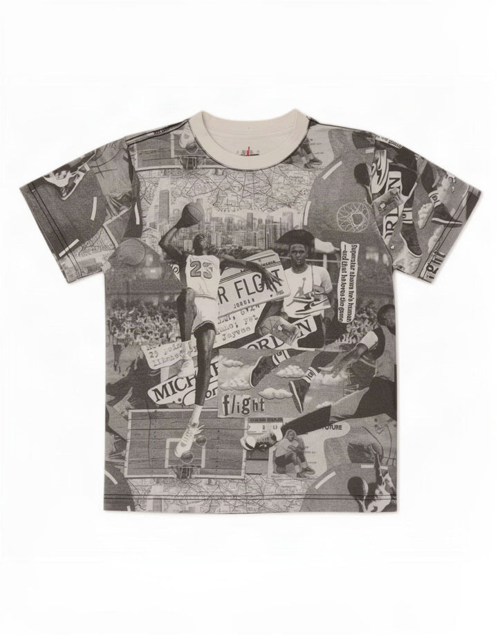 Gornja majica kratkih rukava Jordan Boys Graphic T-Shirt 10-11 Years Medium Grey Patchwork Pamuk