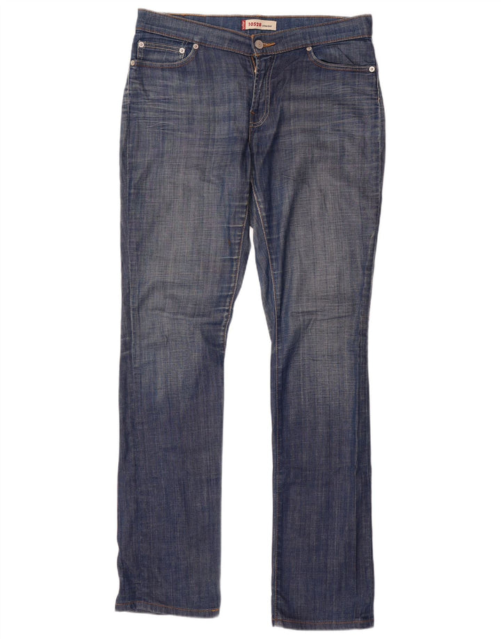 Levi's ženske 528 ravne traperice W32 L34 plavi pamuk