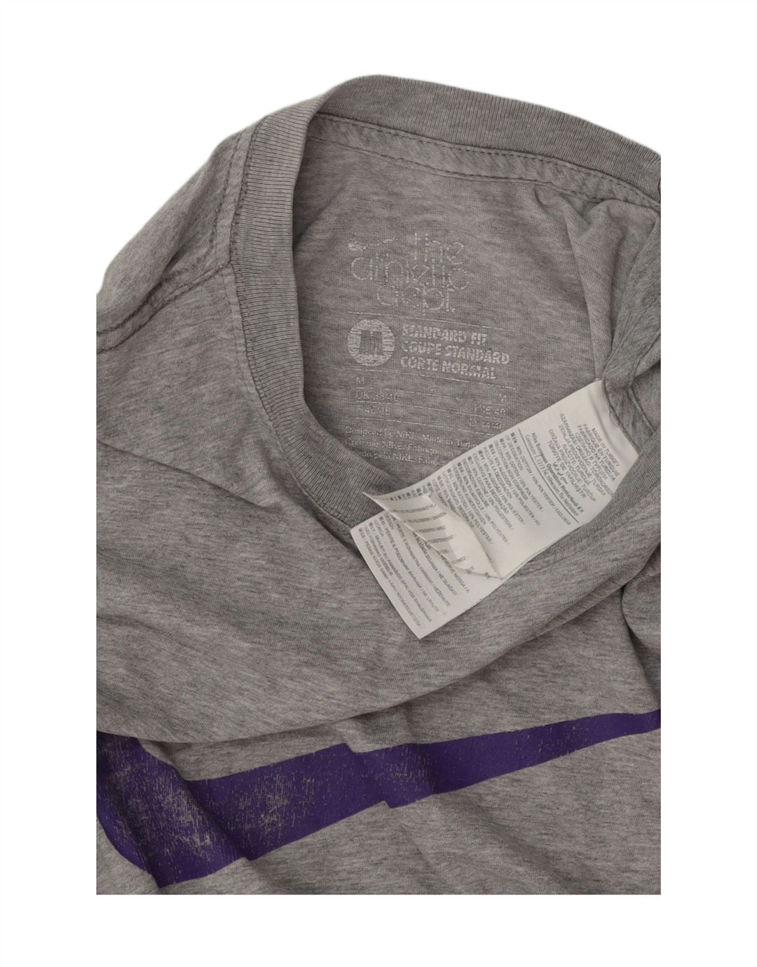 Nike muška majica kratkih rukava standardnog kroja UK 38/40 srednje sivi pamuk