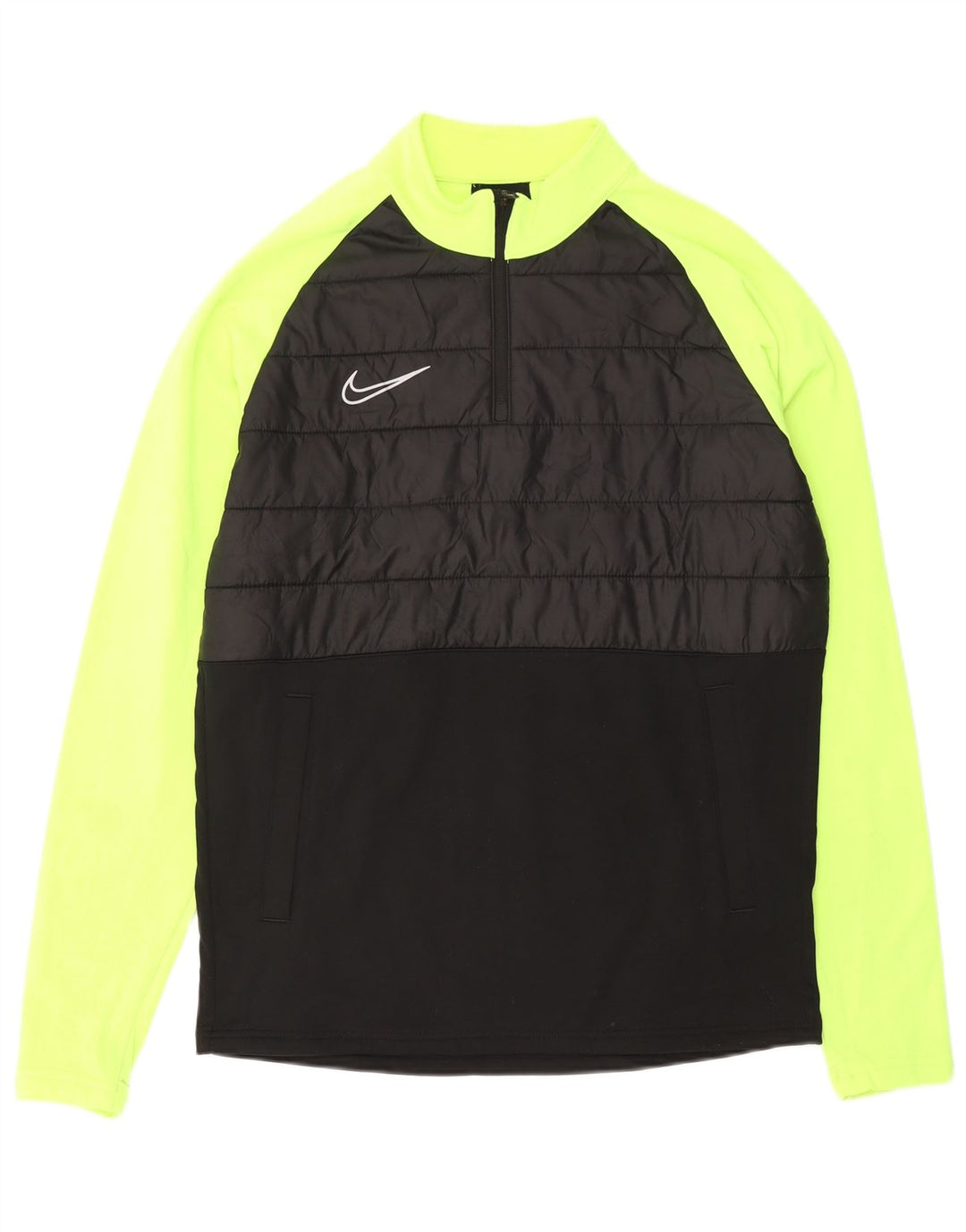 NIKE Muška pulover trenirka Dri Fit s patentnim izrezom Gornji dio srednje crne boje