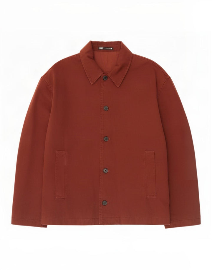 Zara muška bomber jakna UK 40 Large Burgundy Pamuk