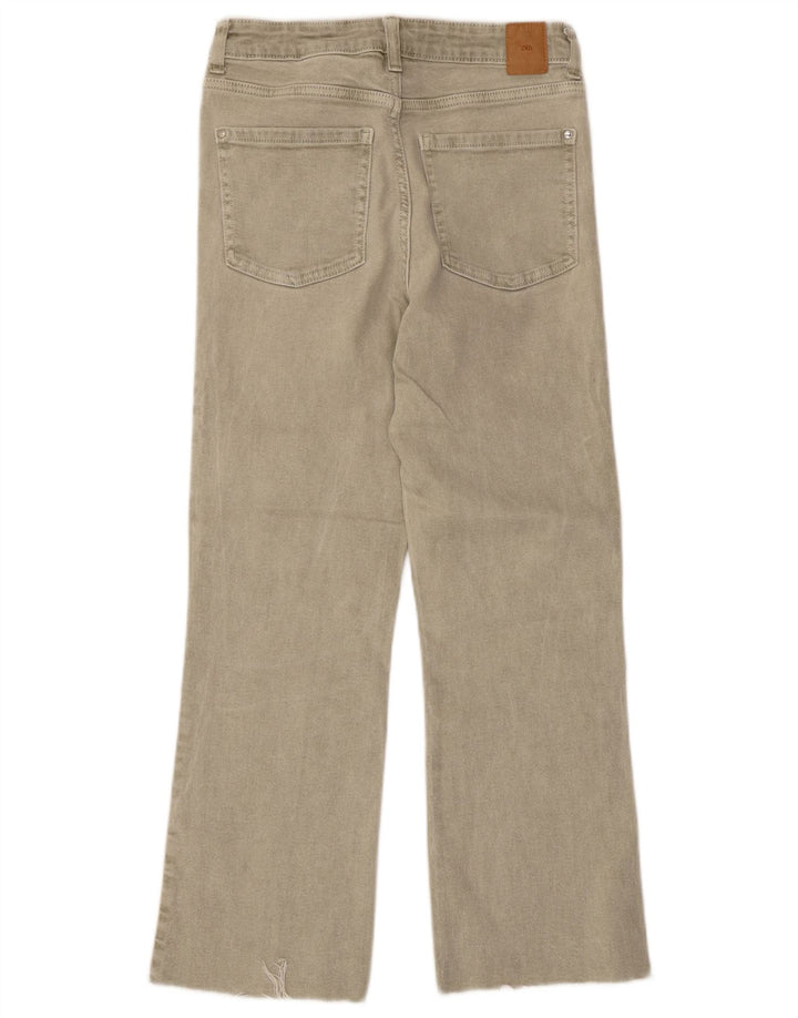 Zara ženske ravne traperice EU 36 XS W26 L26 sivi pamuk