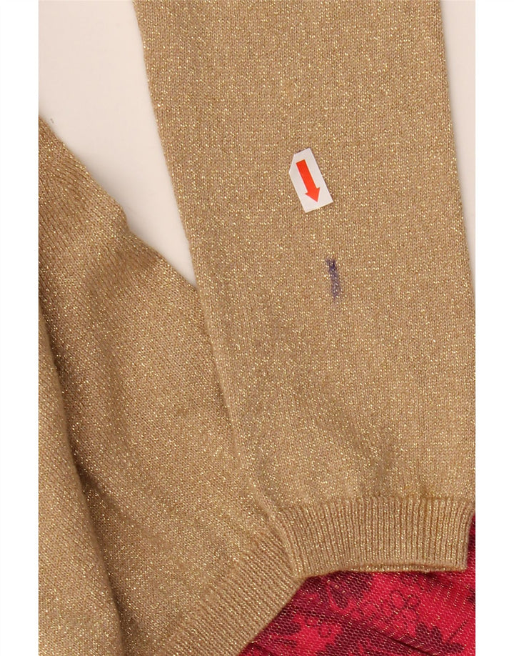 DESIGUAL Džemper haljina za djevojčice, 9-10 godina, bež cvjetni pamuk