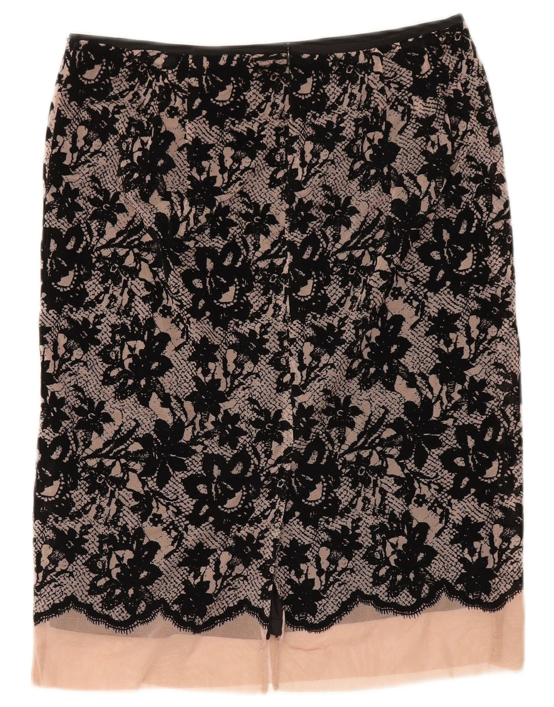 Zara ženska midi suknja XS W30 crni cvjetni poliester