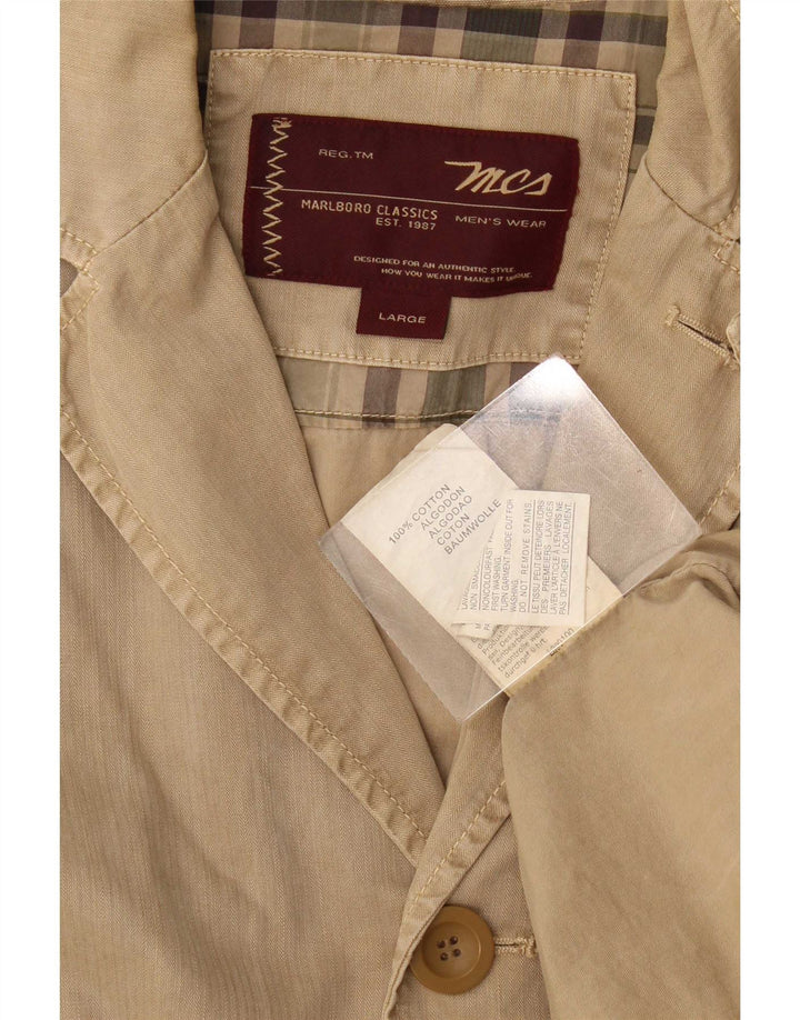 Marlboro Classics Muška jakna sa 3 gumba UK 40 Large Beige Cotton