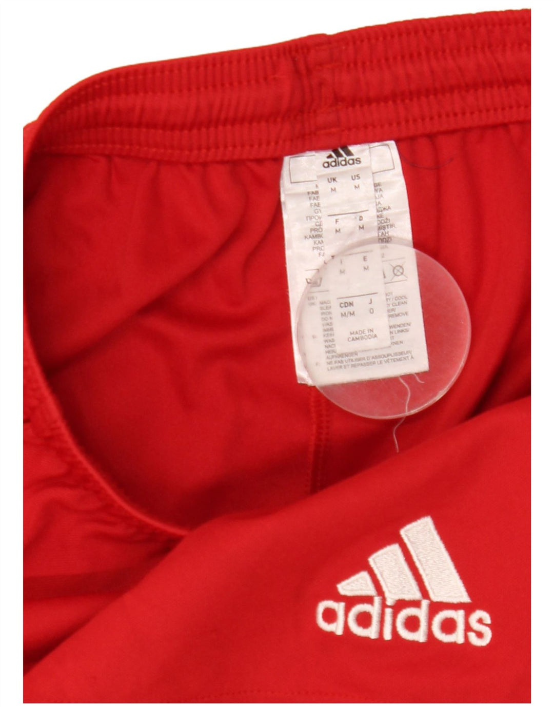 Adidas sportske kratke hlače srednje crvene boje od poliestera