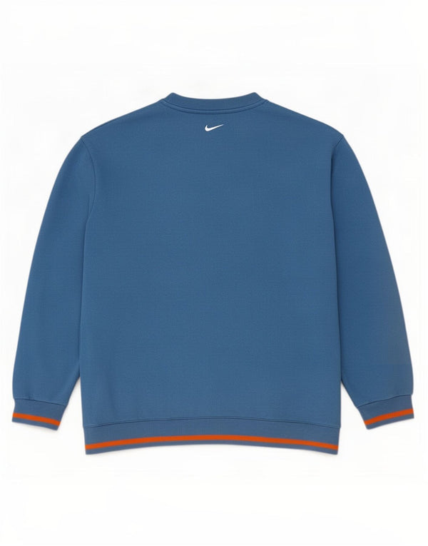 Nike Boys Sweatshirt Džemper 13-14 Years XL Blue Colourblock Pamuk