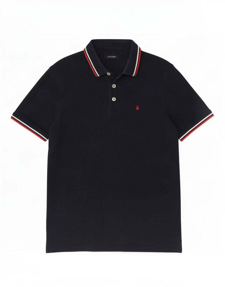 Jack & Jones muška polo majica Srednje tamnoplavi pamuk na pruge