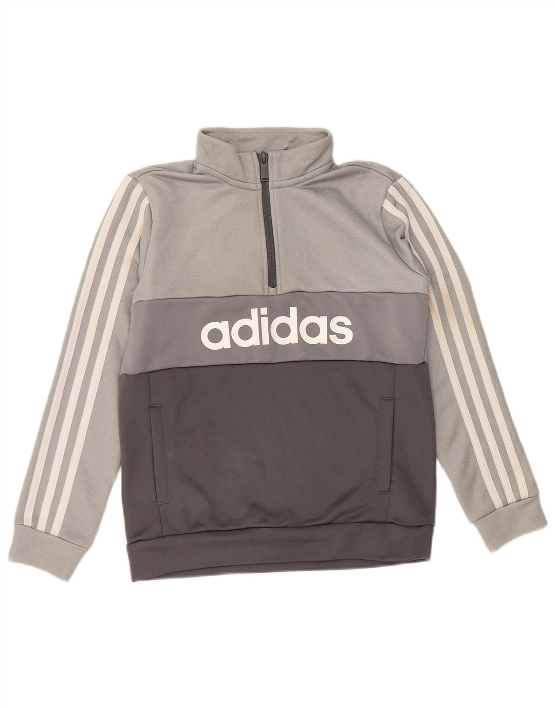 ADIDAS Boys Aeroready Graphic Sweatshirt Džemper 9-10 godina sivi