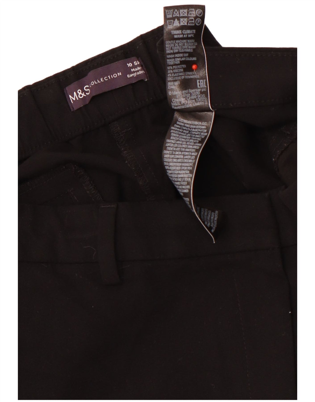 MARKS & SPENCER Ženske kratke chino hlače UK 10 Male W29 L28 Crne