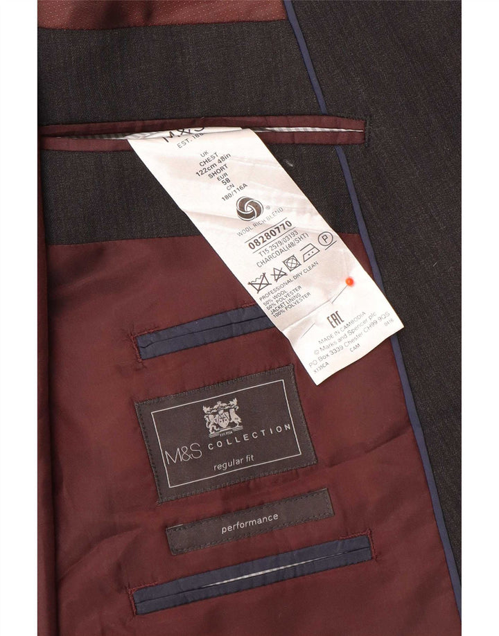 Marks & Spencer muška jakna sa 2 gumba UK 48 2XL siva vuna