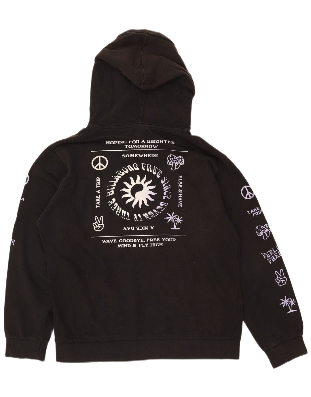 BILLABONG muška majica s kapuljačom s grafičkim motivima srednje crna