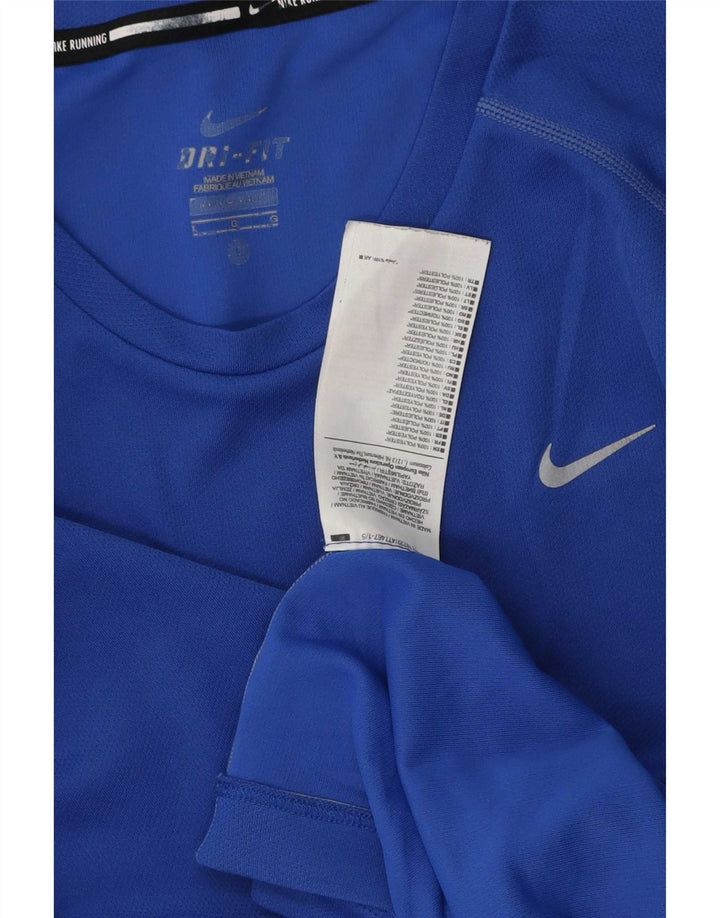 Nike Dri Fit majica kratkih rukava, veliki plavi poliester