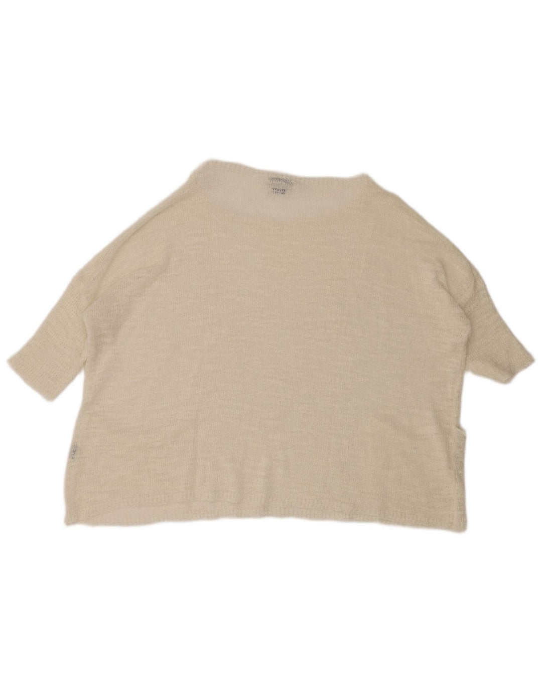 Zara ženski prozirni džemper s morskim izrezom UK 14 srednje bijele boje