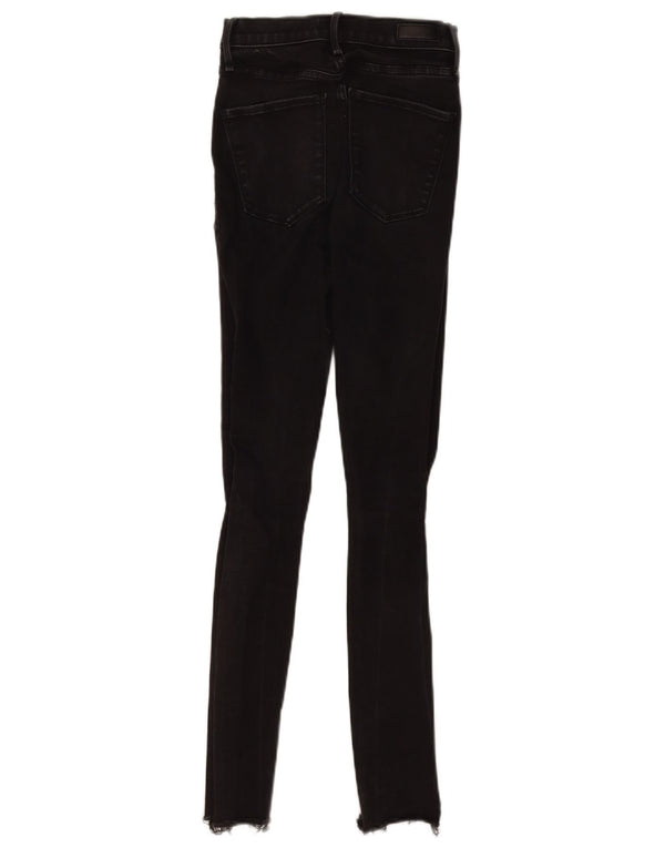Abercrombie & Fitch Womens Distressed Skinny Jeans US 00 W24 L27 Black