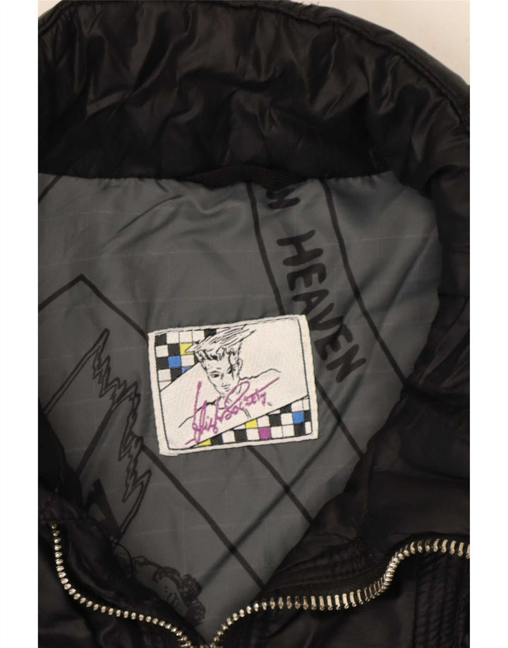 Vintage ženska bomber jakna IT 52 XL crni poliamid