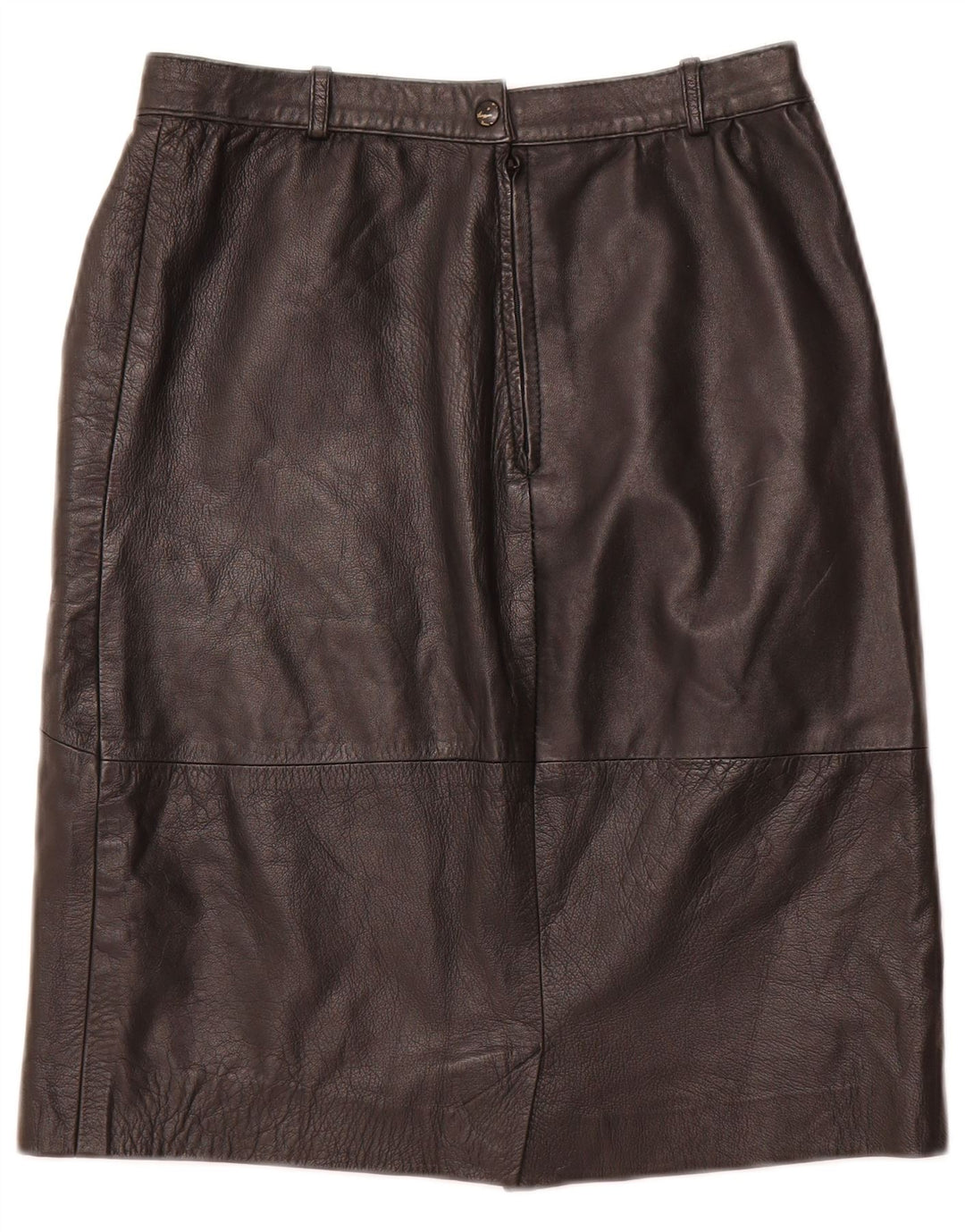 VINTAGE ženska kožna suknja visokog struka IT 48 XL W28 crna koža