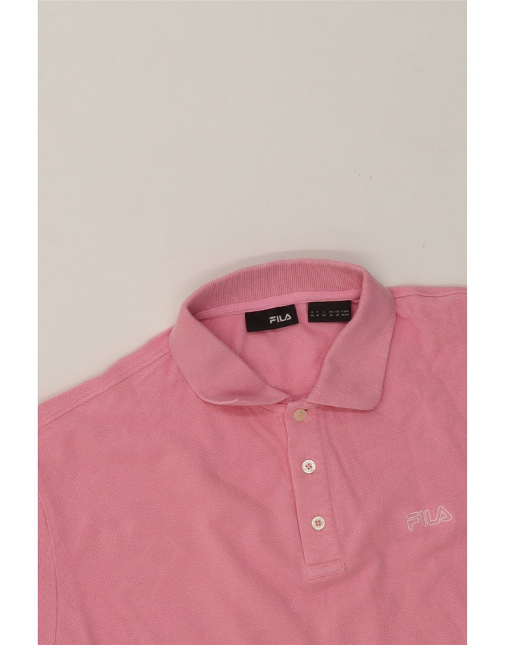 FILA Mens Polo Shirt Medium Pink Cotton Vintage Fila and Second-Hand Fila from Messina Hembry 