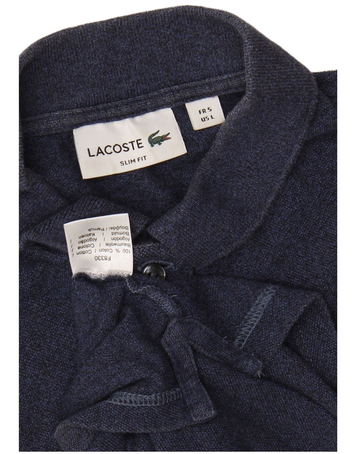 LACOSTE muška uska polo majica veličine 5, velika tamnoplava pamuk