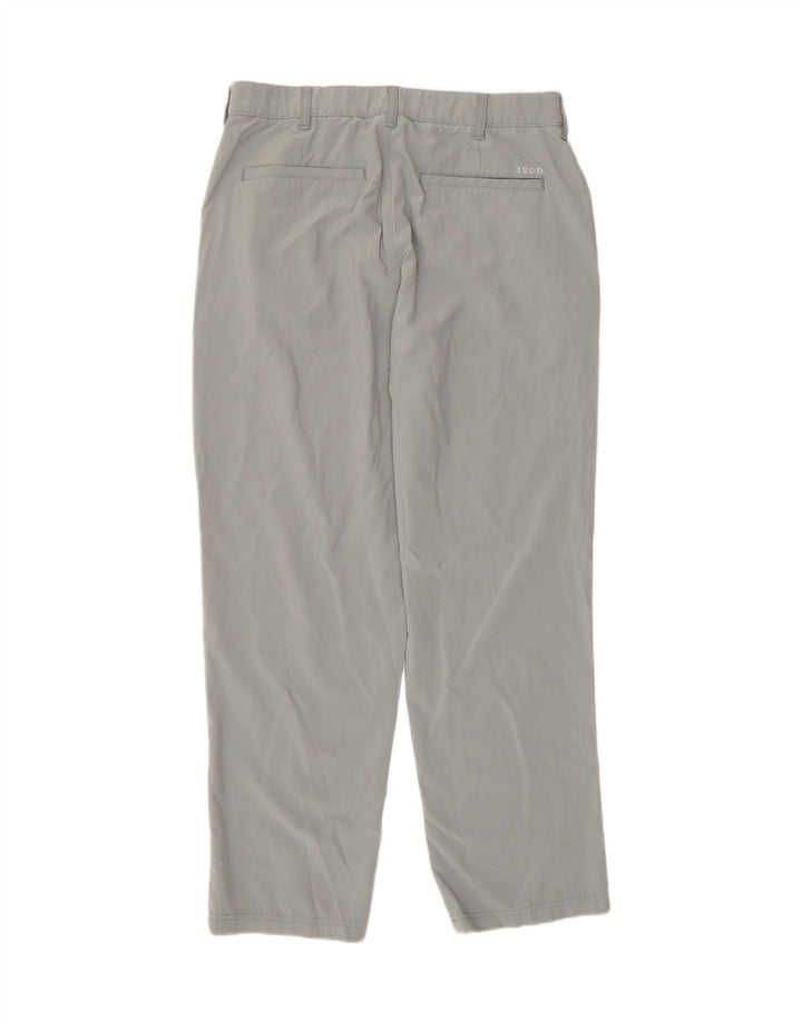 Izod muške chino hlače W34 L30 sivi poliester