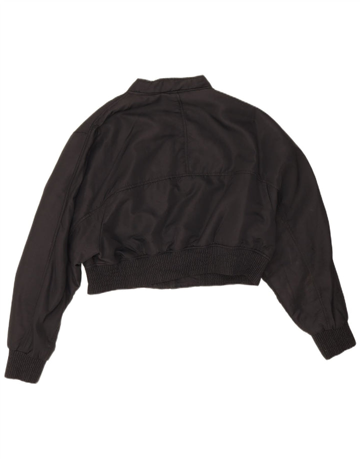 Zara ženska bomber jakna UK 16 Veliki crni najlon