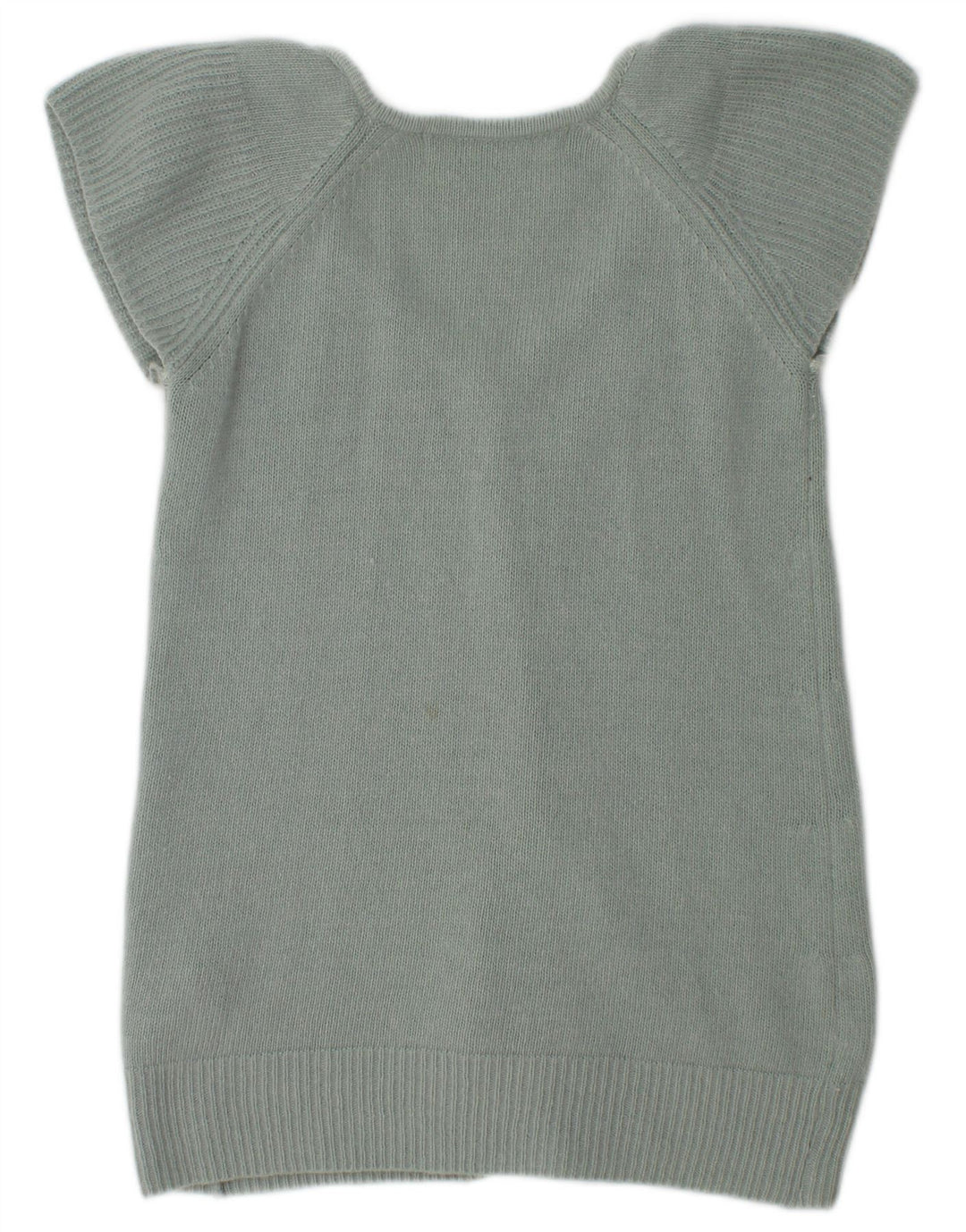 Zara ženski kardigan džemper kratkih rukava UK 12 srednje zelene vune