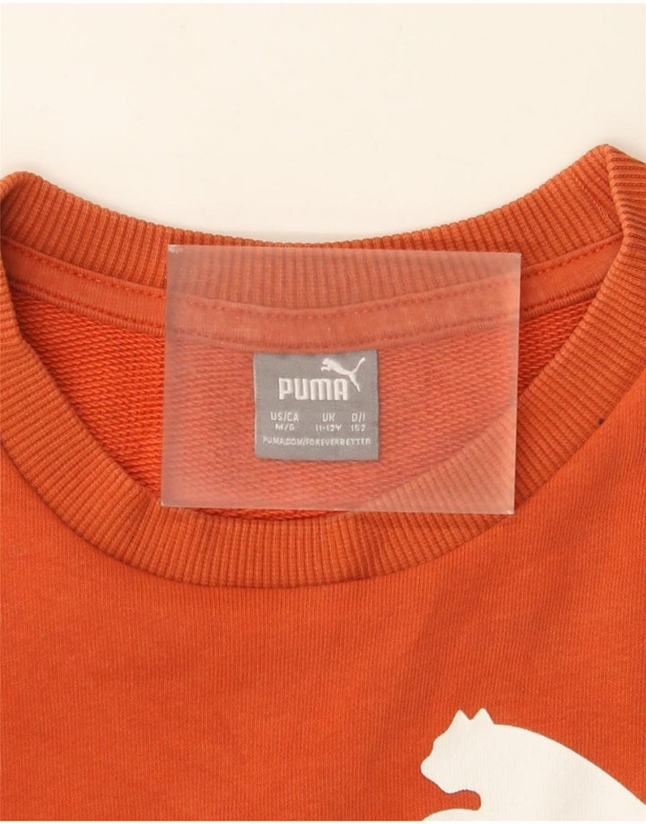 Puma Boys Graphic Sweatshirt Džemper 11-12 Years Narančasta