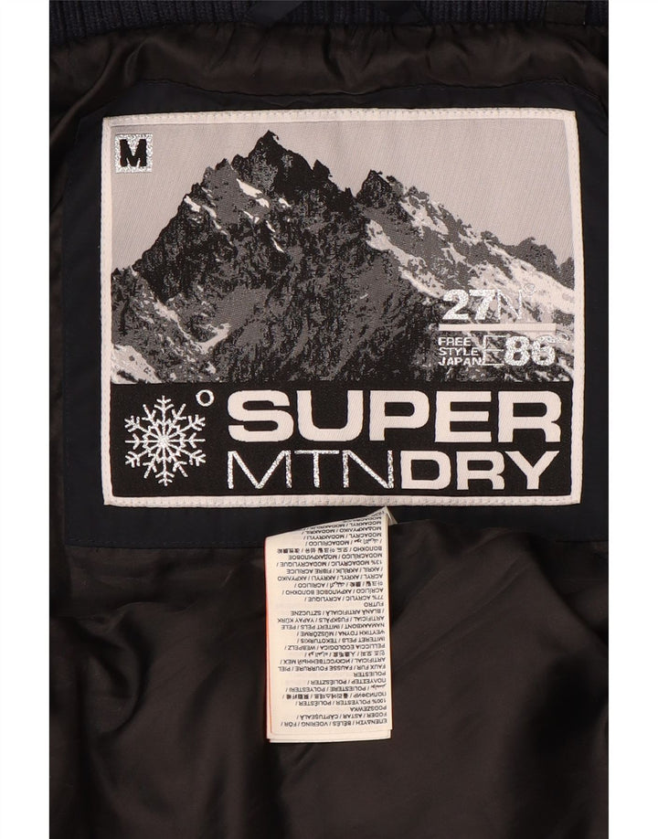 Superdry ženska podstavljena jakna UK 14 srednje tamnoplavi poliester