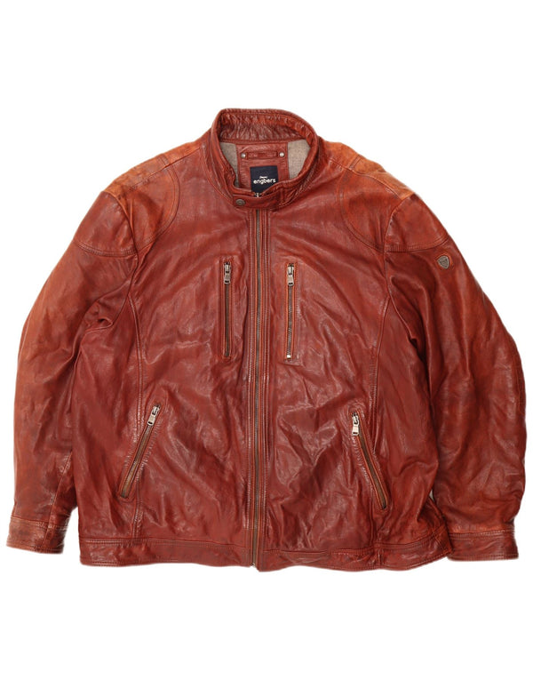 ENGBERS muška kožna jakna UK 46 3XL bordo