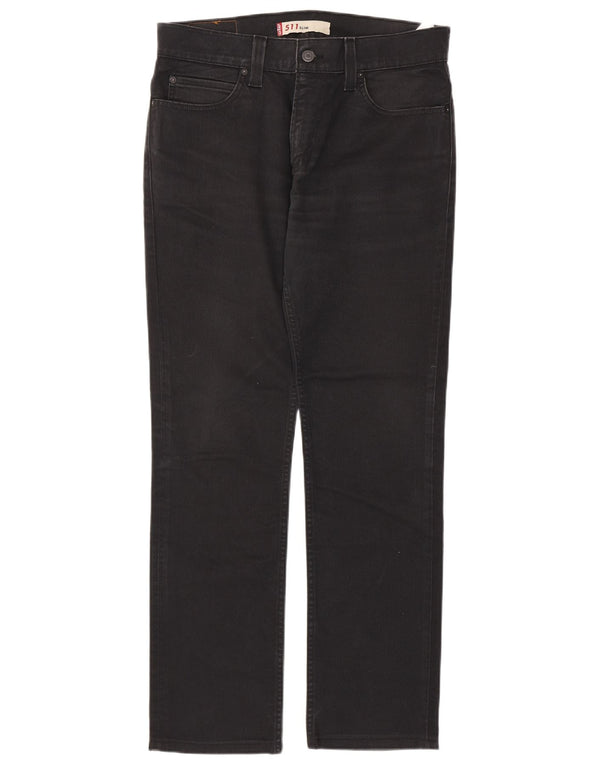 LEVI'S muške 511 uske traperice W36 L34 crni pamuk