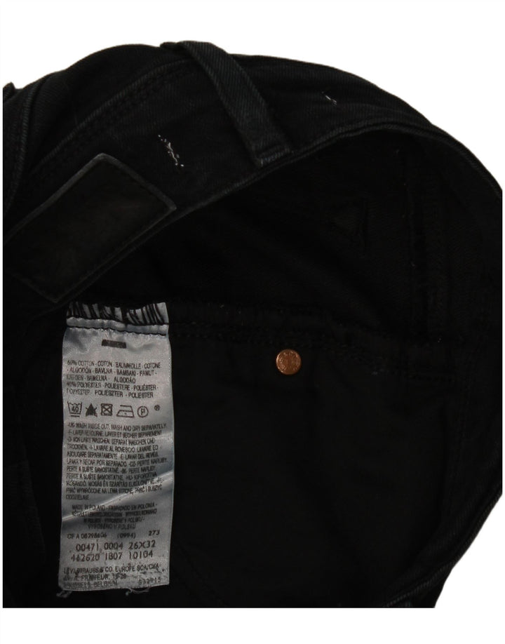 Levi's ženske 471 uske traperice W26 L28 crni pamuk