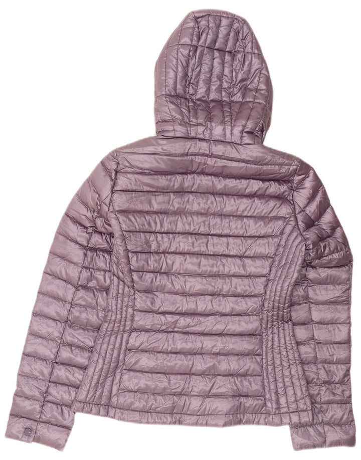Calvin Klein Ženska podstavljena jakna s kapuljačom UK 10 Small Purple Poliester