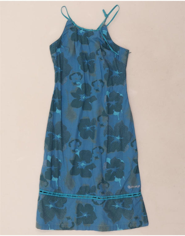 Rip Curl Womens Halter Dress EU 38 Medium Blue Floral Cotton