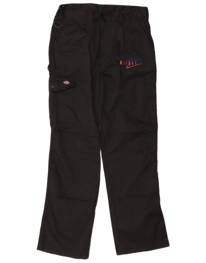 Dickies muške grafičke ravne kargo hlače W32 L30 crni poliester
