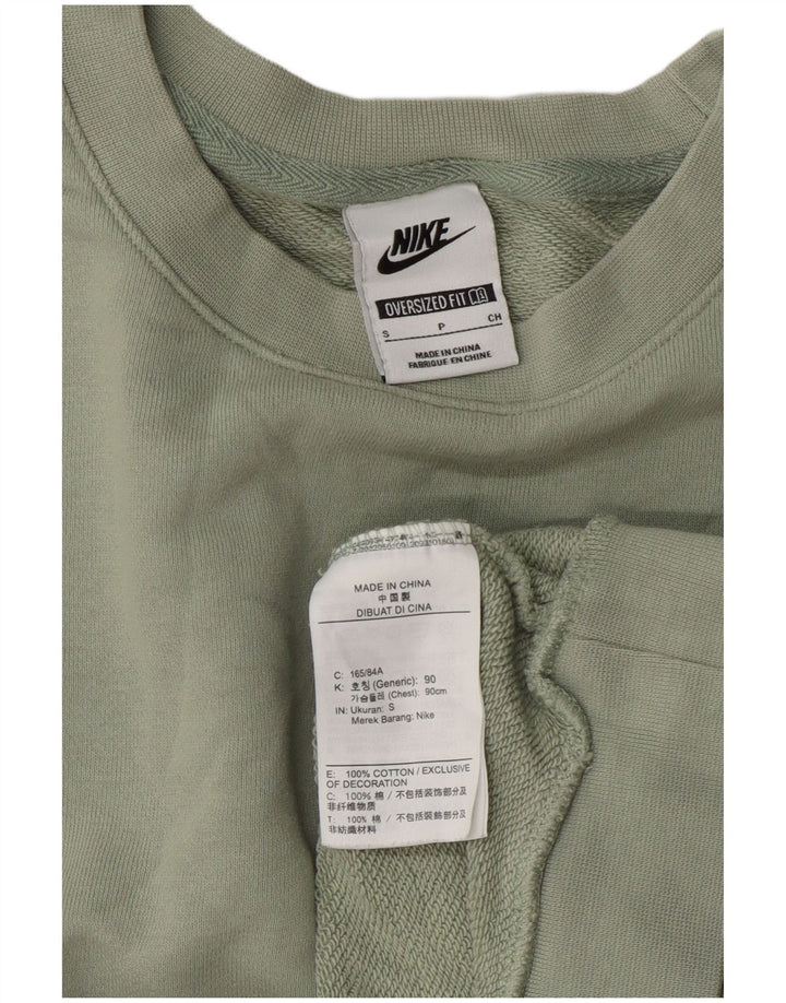 Nike ženska majica prekomjerne veličine UK 10 Mali zeleni pamuk