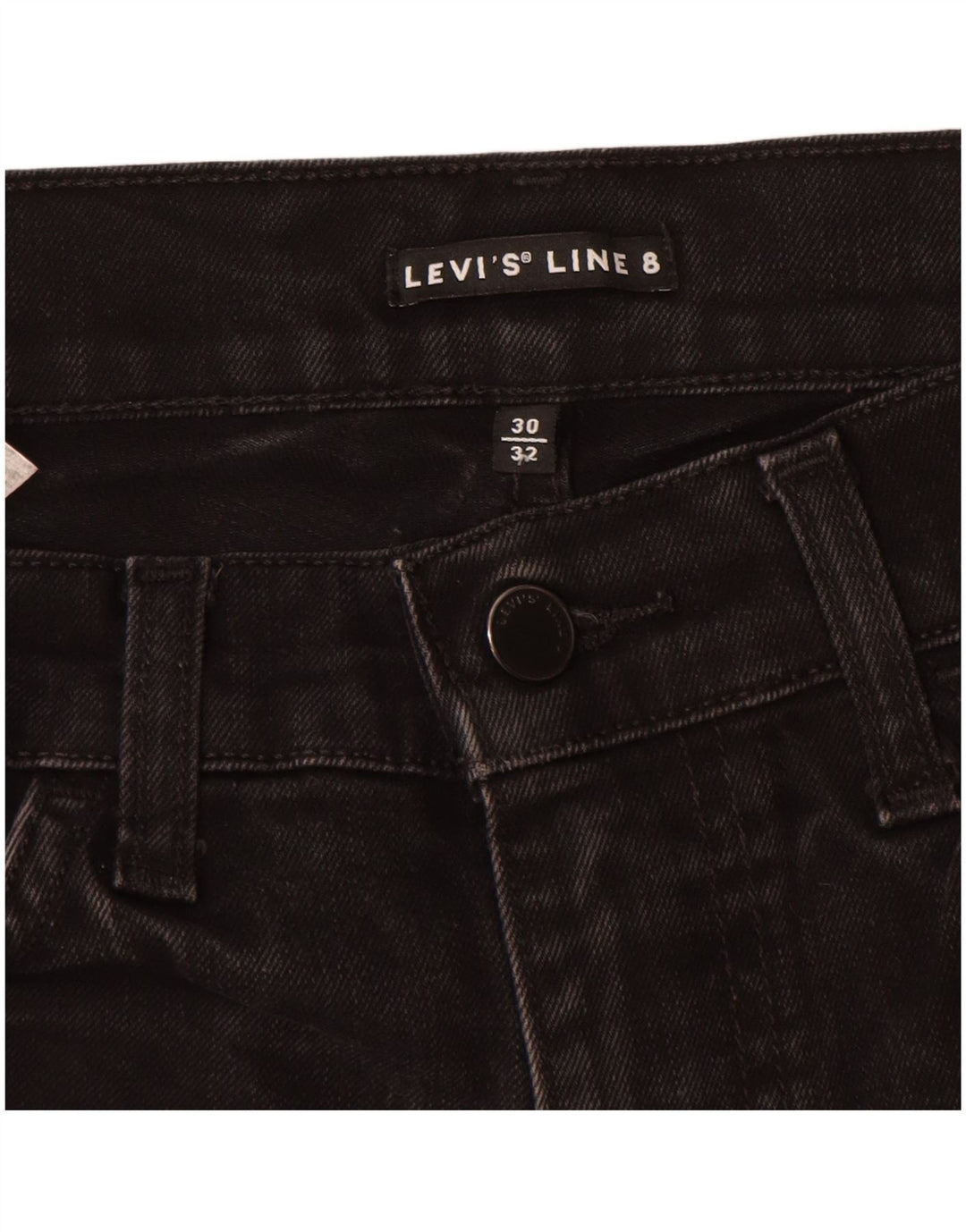 Levi's ženske uske traperice linije 8 W30 L32 crni pamuk