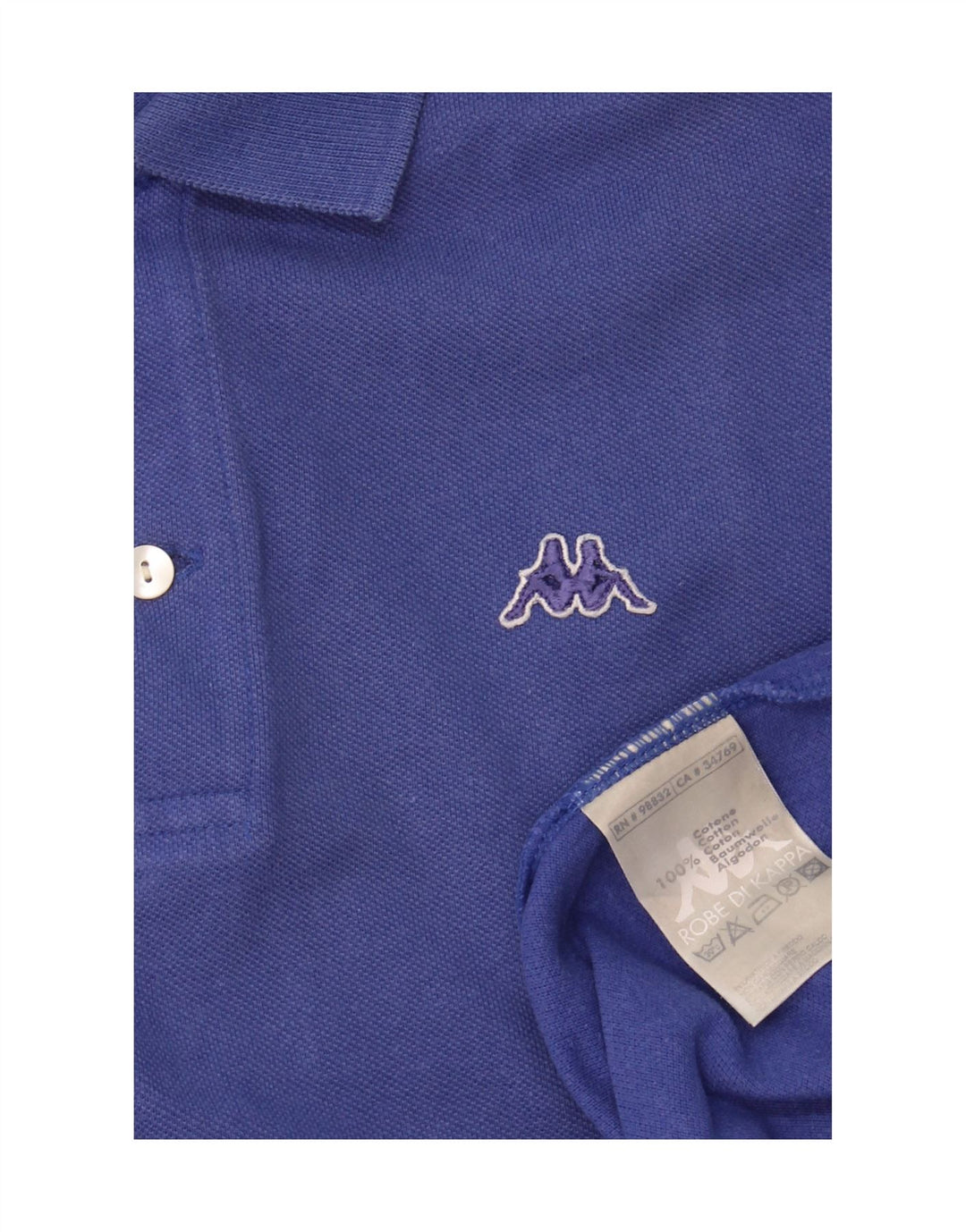 KAPPA Mens Polo Shirt Medium Blue Cotton