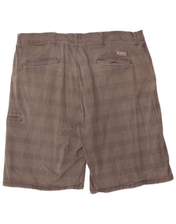 Wrangler muške chino kratke hlače W40 XL sivi prugasti pamuk